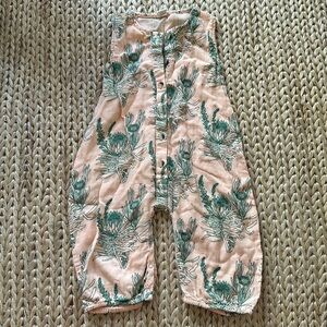 kate quinn botanical printed barrel jumpsuit